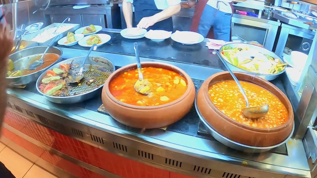 Hot table at Cagri Pide in Dalyan Turkey