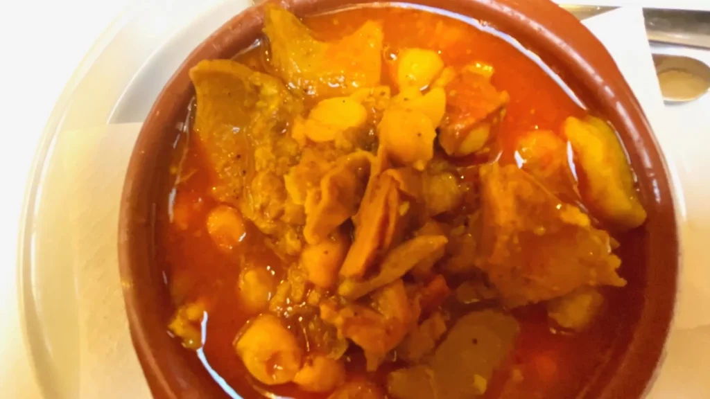 tripe callos at Meson La Alegria Restaurant in Malaga Spain