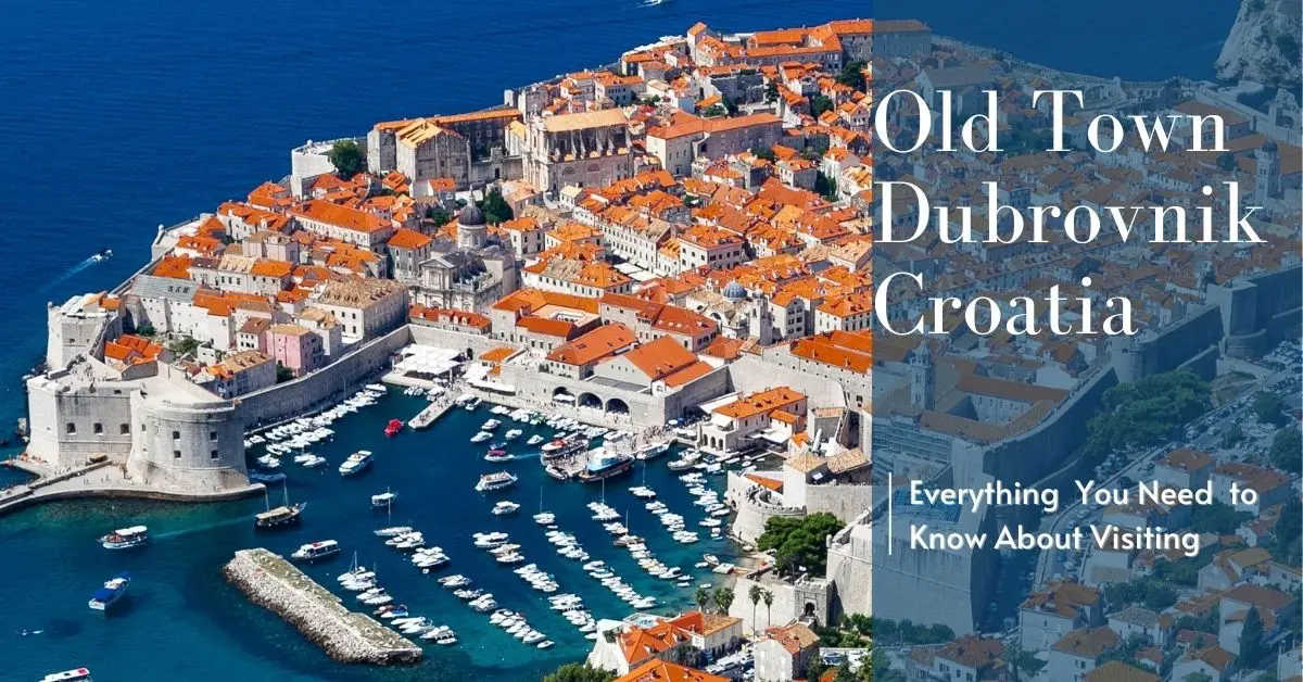 Old Town Dubrovnik Croatia ariel view