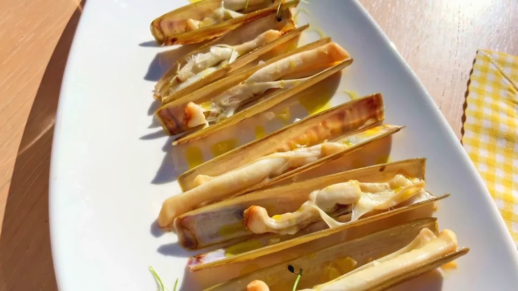 Razor Clams at El Merendero Restaurant Malaga