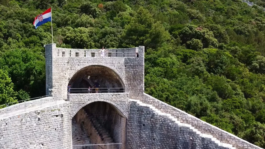 On top of the Walls of Ston Croatia