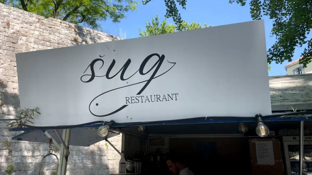 Šug Restaurant signage Split Croatia