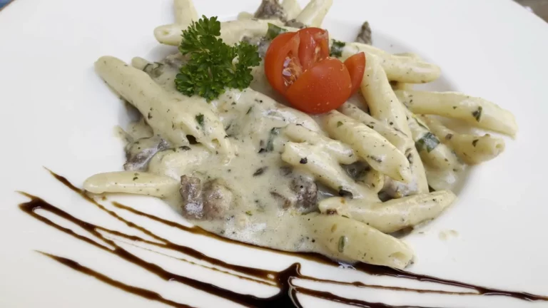 Steak with Truffle pasta at Konoba Matujaska