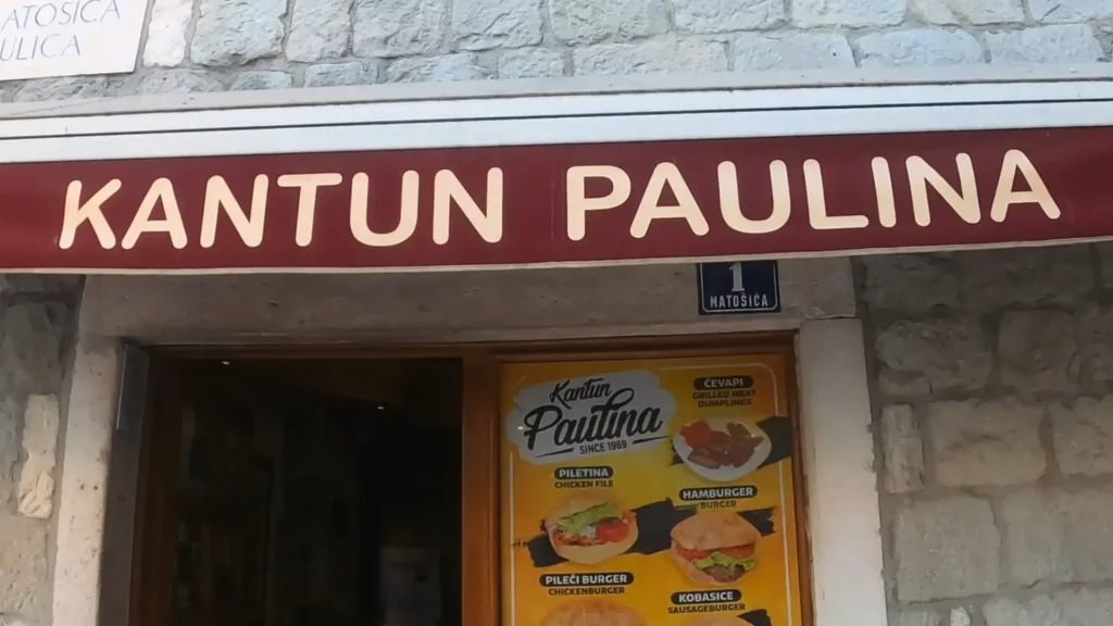 Kantun Paulina signage Split Croatia