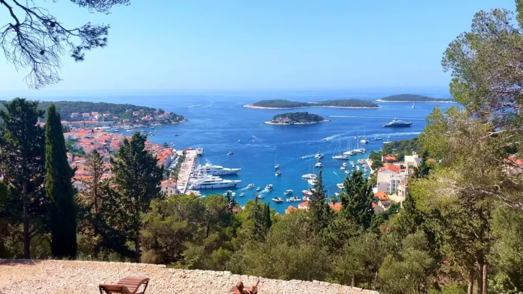 View from Fortica Fortress Hvar Croatia
