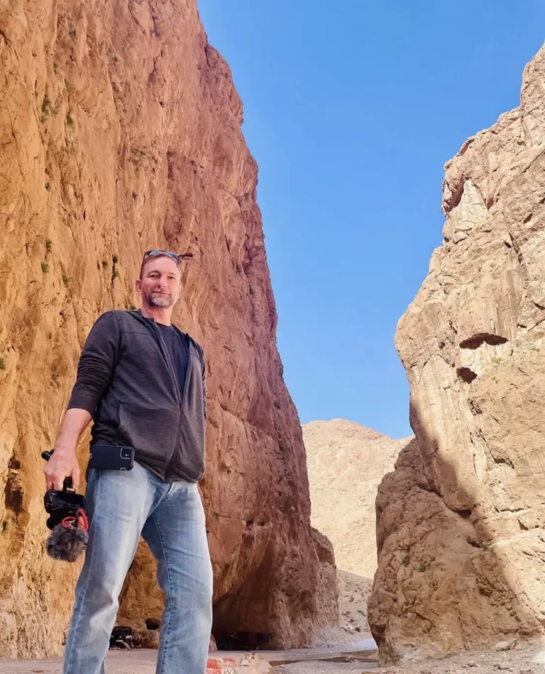 Geoff at the Todra Gorge in Morocco