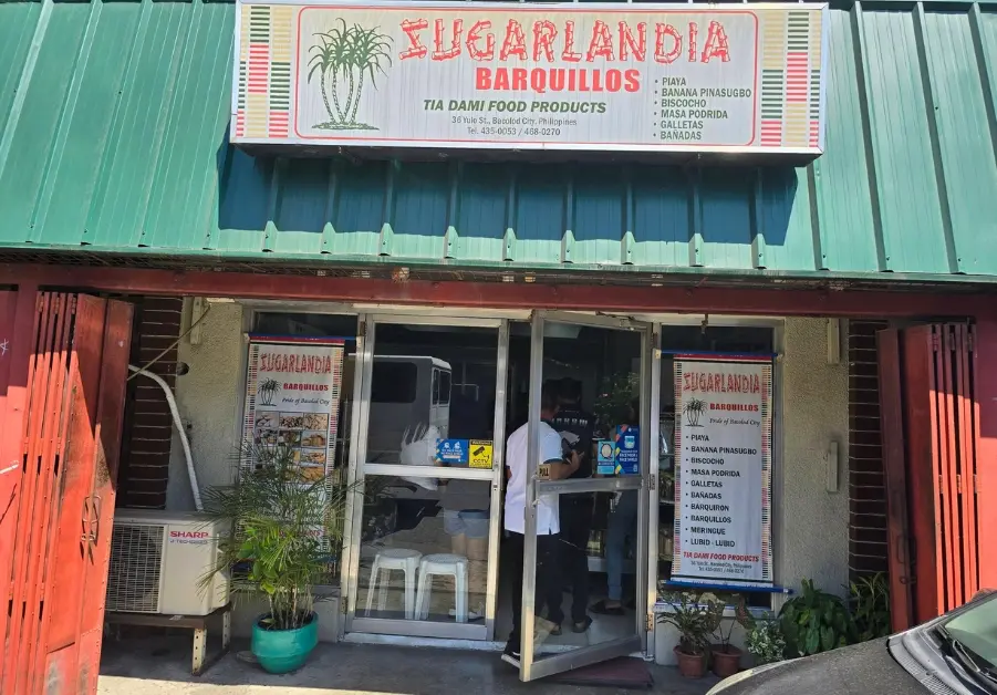 Sugarlandia Barquillos storefront in Bacolod City, home to traditional handmade barquillos and the original puffy piaya since the 1930s.