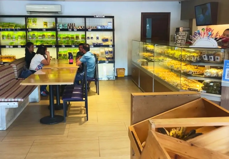 Inside Quan in Bacolod, a local bakery and pasalubong shop known for traditional Filipino sweets and delicacies.