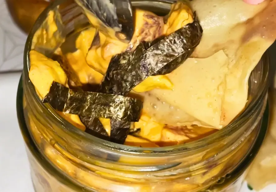 Mango kinilaw in a glass jar at Rekado restaurant in Davao.