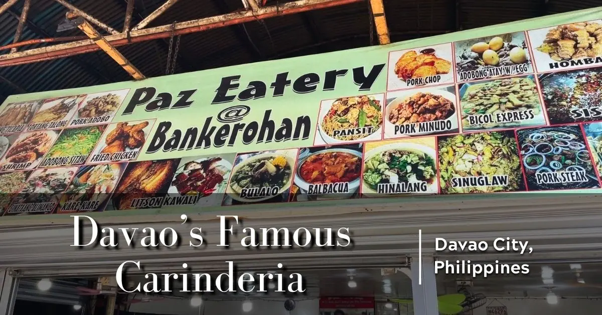 Front signage of Paz Eatery at Bankerohan Market in Davao City, Philippines