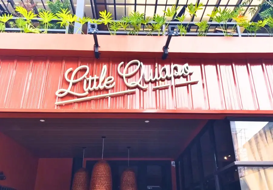 Front sign of Little Quiapo’s Quezon City branch, known for Filipino classics since 1949
