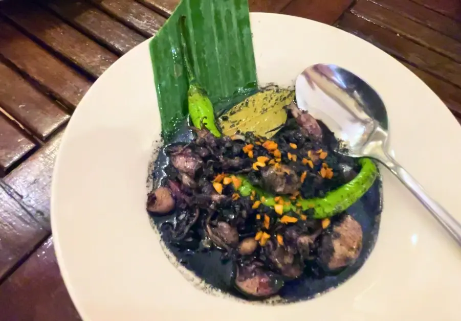 Adobong pusit served at Provenciano Restaurant in Quezon City