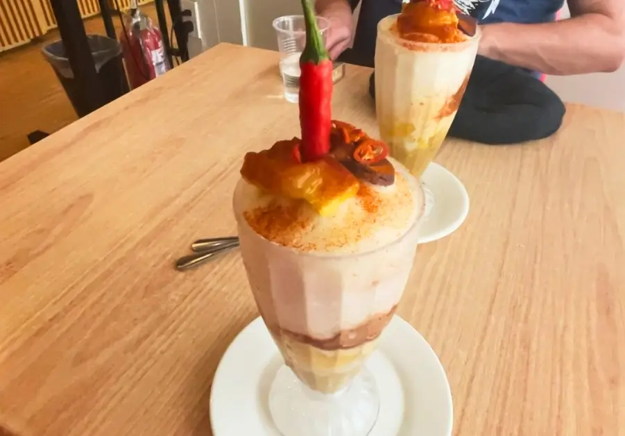 Cheap Eats in Quezon City: Affordable Restaurants and Meals Spicy halo-halo from Ben’s Halo-Halo Ice Cream in La Loma topped with chili, leche flan, and fruit jelly