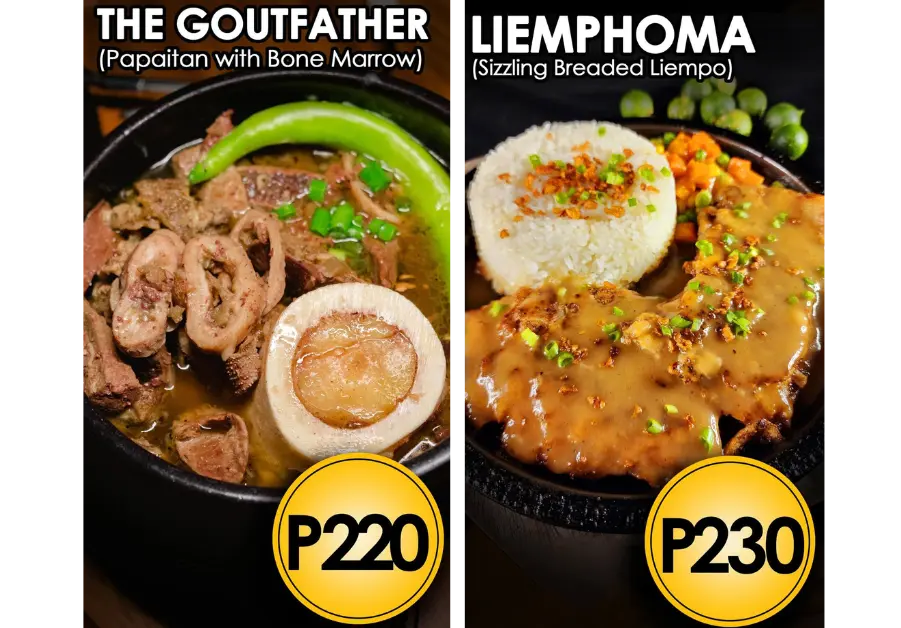 Cardiac Delights Marikina: The Ultimate Putok Batok Eatery The Godfather and Liemphoma menu items from Cardiac Delights Marikina