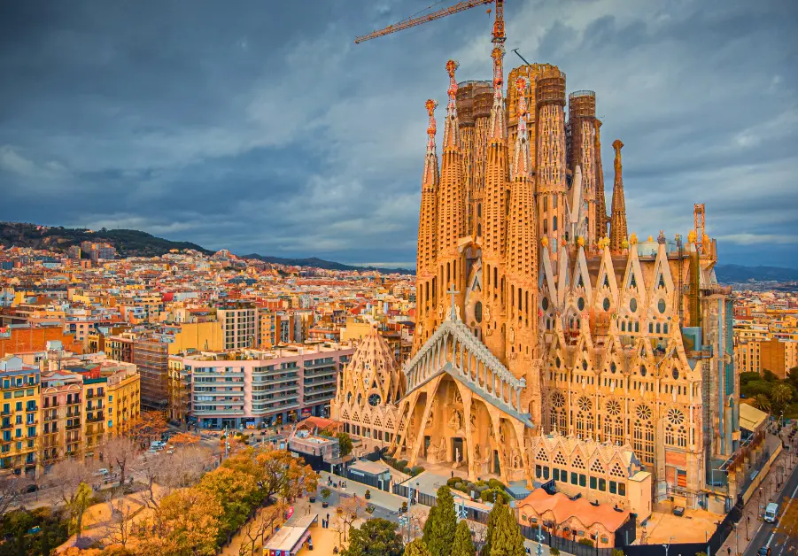 Sagrada Família basilica in Barcelona, Spain