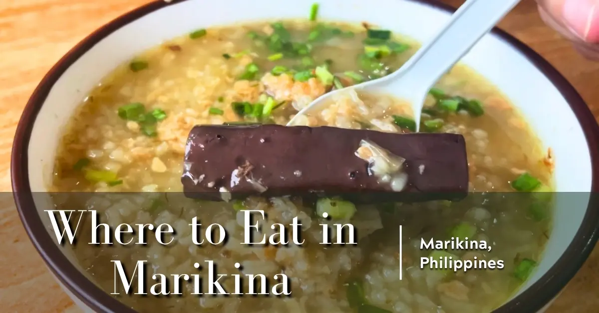 Bowl of goto with congealed blood from Goto Garahe in Marikina
