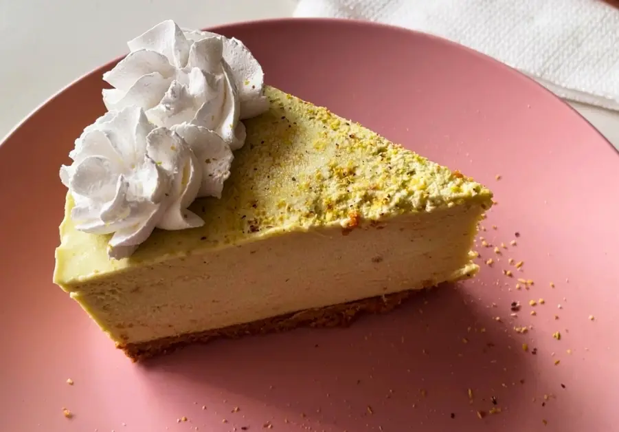 Slice of avocado cheesecake from Lia’s Cakes in Season Kapitolyo Pasig.